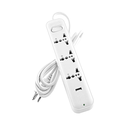 OMNI Extension Cord 3 Gang Universal Socket 2500W ( 6ft / 1.8 meter) with 2 USB + 1 USB Type C Fast Charging Port, 2.1mAh / 3.1mAh 10A 250V On/Off Switch, Flame-Retardant for Home Appliances & Electronics | USB-301 USB-303