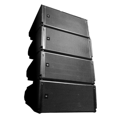 KEVLER LX-212A 12" Dual Channel 1500W Powered Active Subwoofer Speakers with Built-In Class D Amplifier, 35mm Mounting Port, and RJ45 Ethernet and PowerCon Blue / White Interface