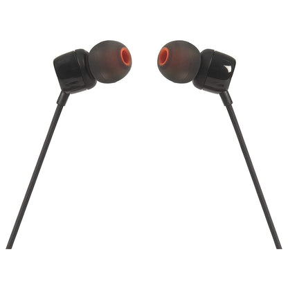 JBL Tune 110 Wired In-Ear Headphones with 9mm Dynamic Pure Bass Quality Sound, In-Line Remote Control and Microphone (Black, Blue, Red, White)
