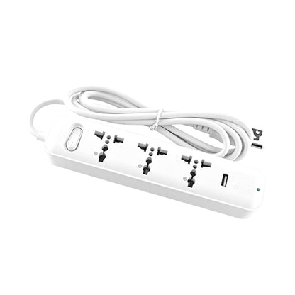 OMNI Extension Cord 3 Gang Universal Socket 2500W ( 6ft / 1.8 meter) with 2 USB + 1 USB Type C Fast Charging Port, 2.1mAh / 3.1mAh 10A 250V On/Off Switch, Flame-Retardant for Home Appliances & Electronics | USB-301 USB-303