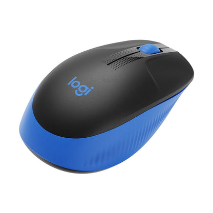 Logitech M190 Full-Size Plug and Play Wireless USB Mouse with up to 18-Month Battery Life (Blue)