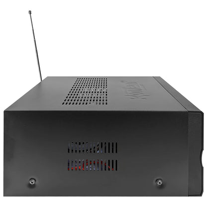 Konzert AV-303B+ 200W x2 2-Channel Multimedia Karaoke Amplifier with A and B & Surround Sound Output, Bluetooth / USB / SD Card Slot and FM Radio Tuner with RCA and 2 Mic Input