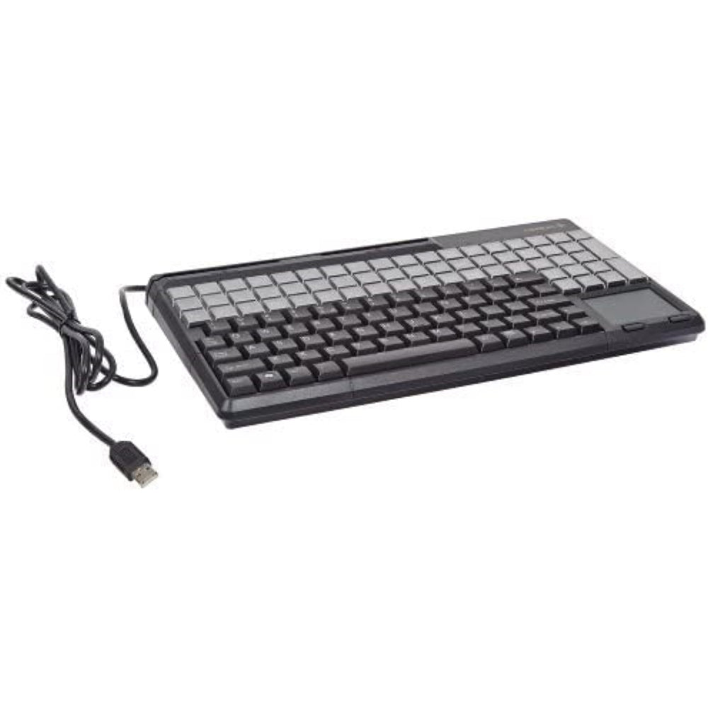 Cherry SPOS 123 Keys Multifunctional USB Keyboard with Built-In Touchpad Plug & Play for Point of Sale Terminals (Black) | G86-61401