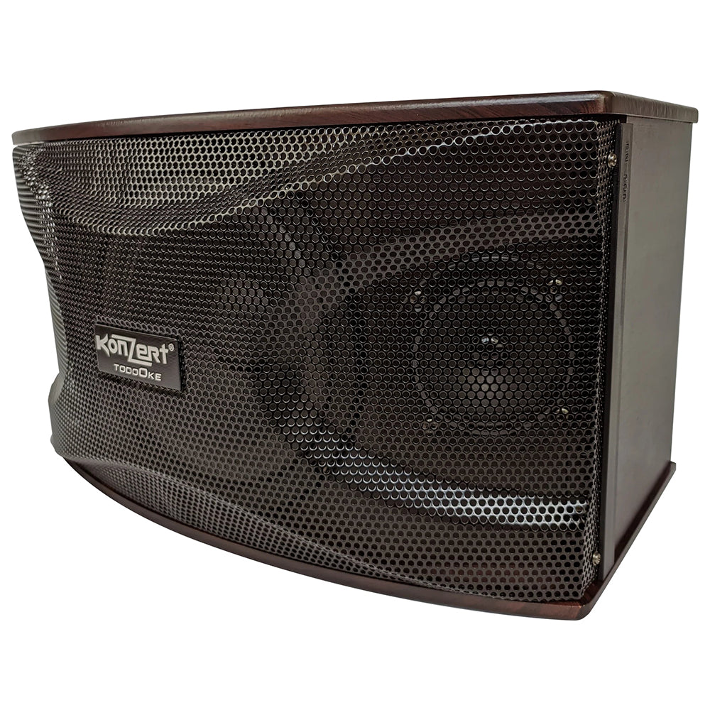 Konzert TodoOke KCS-222 2500W 8" 2-Way Woofer Micro Component Karaoke Speaker System (SET) with 2 Channel Output, Bluetooth, Included Wired Microphone, / USB / SD Card Slot and FM Radio Tuner with RCA and 2 Mic Input and Remote Control