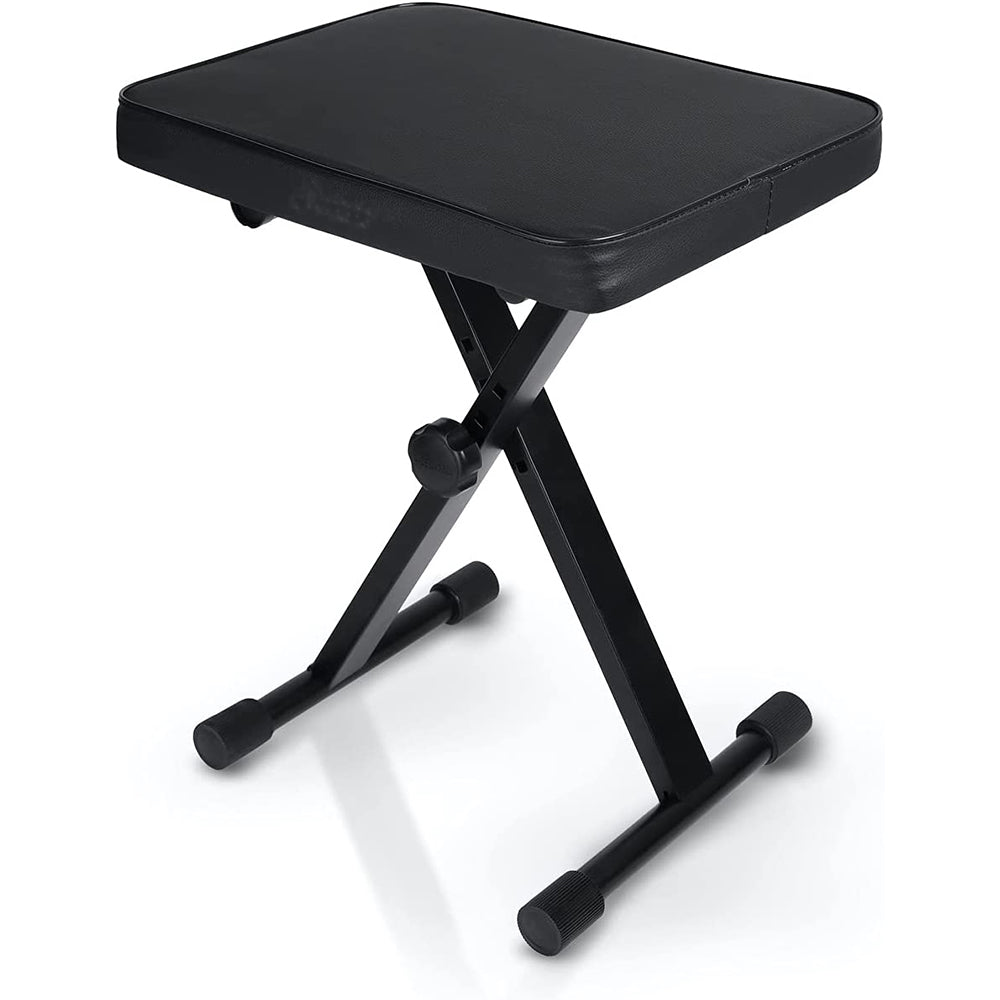 Surelock KB01 Adjustable Piano Chair Stool with Collapsible Foldable Cross Base and Foam Padding
