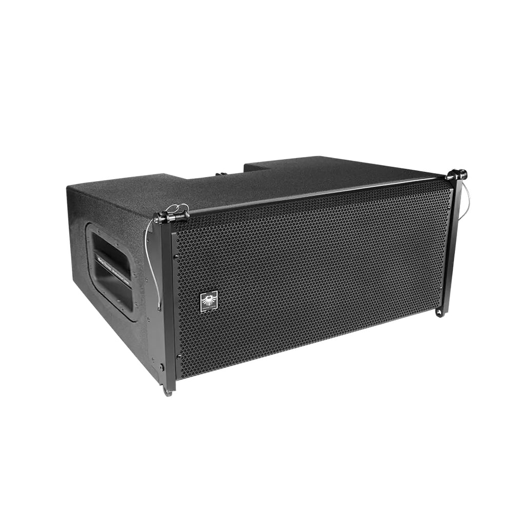 KEVLER LX-212A 12" Dual Channel 1500W Powered Active Subwoofer Speakers with Built-In Class D Amplifier, 35mm Mounting Port, and RJ45 Ethernet and PowerCon Blue / White Interface