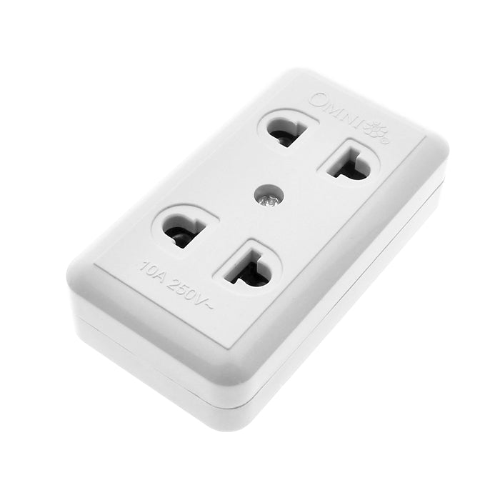 OMNI Surface Convenience Outlet Socket 10A 220V (1 Gang, 2 Gang, 3 Gang, 4 Gang) for Electronics Appliances | WSO-00