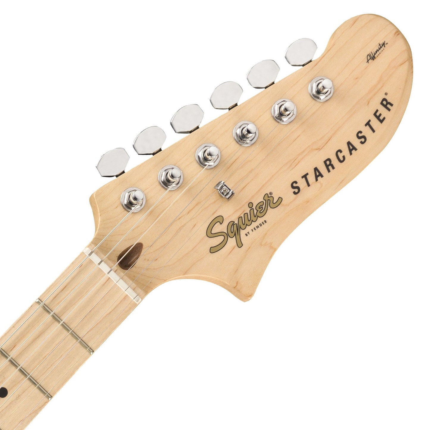 Squier by Fender Affinity Starcaster Electric Guitar with HH Pickup, Semi Hollow Body, Maple Fingerboard (Sunburst, White, Black)