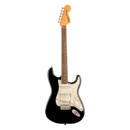 Squier by Fender Classic Vibe 70's Stratocaster 21 Frets 6 Strings SSS Electric Guitar with Laurel Fingerboard and Tremolo (Olympic White, Black) | 374020501, 374020506