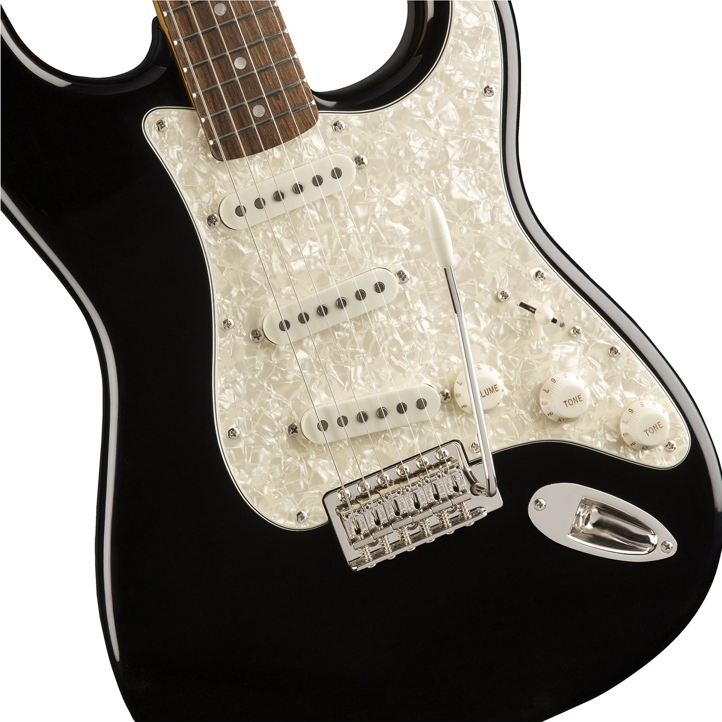 Squier by Fender Classic Vibe 70's Stratocaster 21 Frets 6 Strings SSS Electric Guitar with Laurel Fingerboard and Tremolo (Olympic White, Black) | 374020501, 374020506