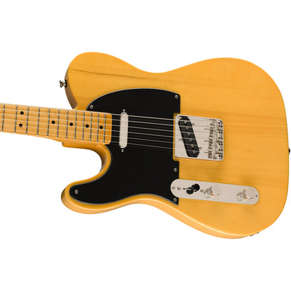 Squier by Fender Classic Vibe '50s Telecaster Electric Guitar SS Vintage Gloss with Single Coil Pickup, Nickel-Plated Hardware, 21 Frets (Butterscotch, White)