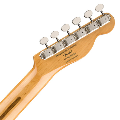 Squier by Fender Classic Vibe '50s Telecaster Electric Guitar SS Vintage Gloss with Single Coil Pickup, Nickel-Plated Hardware, 21 Frets (Butterscotch, White)