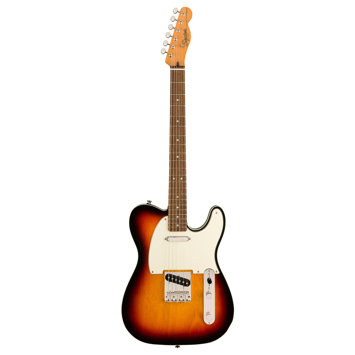 Squier by Fender Classic Vibe 60's Custom Telecaster Electric Guitar Vintage Style LRL with SS Single Coil Pickup, Laurel Fingerboard (3-Tone Sunburst)