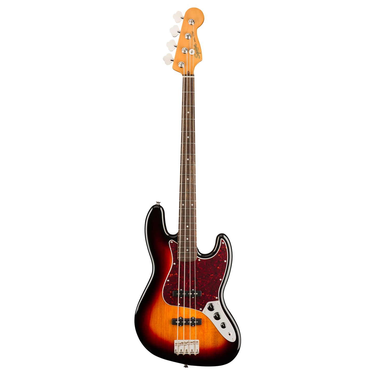 Squier by Fender Classic Vibe '60s Jazz Bass Electric Guitar Vintage Style LRL with SS Pickup, Nickel Plated Hardware (Sunburst, Blue, Black)