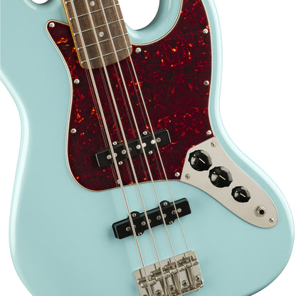 Squier by Fender Classic Vibe '60s Jazz Bass Electric Guitar Vintage Style LRL with SS Pickup, Nickel Plated Hardware (Sunburst, Blue, Black)
