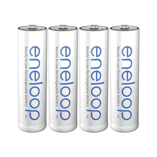Panasonic Eneloop White 2000mAh BK-3MCCE/4ST Double AA Rechargeable Battery Pack of 4 in Shrink Pack