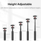 ULANZI 2469 MT-41 2 in 1 Adjustable Mini Tripod with 4 Sections Extendable Function and Cold Shoe Mount Design Perfect for Livestream, Vlogging and Video Shooting