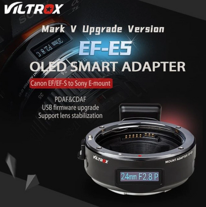 Viltrox EF-E5 Autofocus Adapter for Canon Series Lens to Sony E-Mount Series Mirrorless Cameras