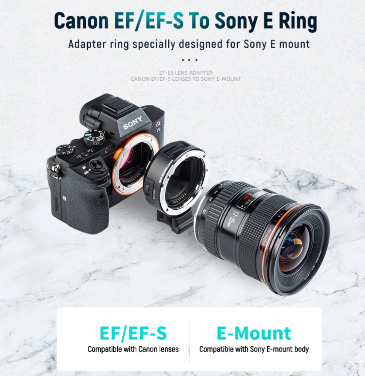 Viltrox EF-E5 Autofocus Adapter for Canon Series Lens to Sony E-Mount Series Mirrorless Cameras