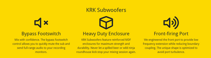 KRK S8.4 8-inch 109 Watts Powered Studio Subwoofer with up to 133Hz Frequency and Four Position Selectable Crossover Feature