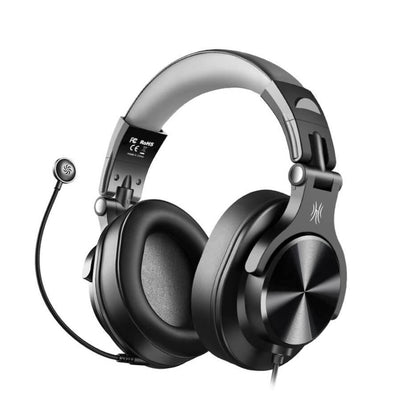 [CLEARANCE] OneOdio A71D Computer Headsets with Microphone - PC Gaming Headphones with Microphone & in-Line Control Mute for Office Zoom Skype Conference Phone Call Laptop Gaming PS4 Online, Black