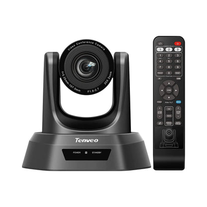 Tenveo TEVO-NV20 Series HD 1080P USB Video Conference PTZ Camera Plug and Play with 350 / 90 Degree Pan and Tilt, 20x Optical Zoom and IR Remote Control for Meetings and Livestreaming