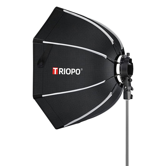 Triopo Mini 65cm Speedlite Portable Octagon Umbrella Softbox with Honeycomb Grid Outdoor Flash Soft Box for DLSR Cameras