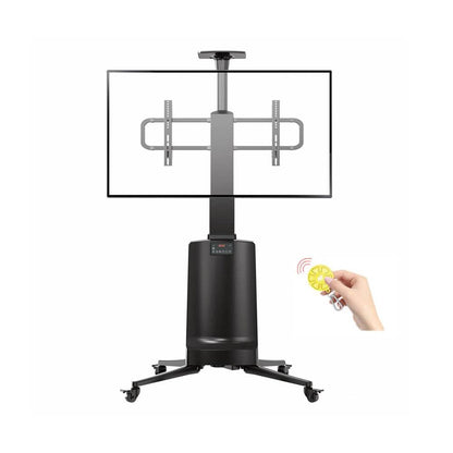 North Bayou TW-85 Heavy Duty TV Cart (55" to 85" Screens) with Motorized Automatic Screen Lift TV Television Stand and Electronic Height Adjustment