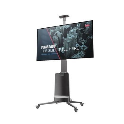 North Bayou TW-85 Heavy Duty TV Cart (55" to 85" Screens) with Motorized Automatic Screen Lift TV Television Stand and Electronic Height Adjustment