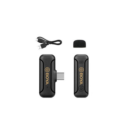 [CLEARANCE] Boya BY-WM3T2 2.4GHz Wireless Mini Lapel Microphone System with USB Type-C Receiver Audio Recording for Android Smartphones and Tablets | U2