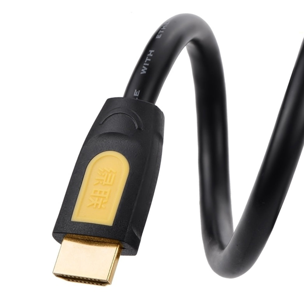 UGREEN HDMI Male-to-Male Cable with Gold-Plated Contacts and 4K@60Hz Support (1M, Black/Yellow) | 10115