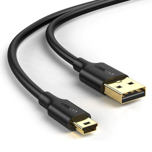 UGREEN USB 2.0 A Male to 5-Pin Mini USB Male Gold-Plated Data Cable 480Mbps for PC, Laptops, Smartphones (Available in 0.25M, 0.5M, 1M, 1.5M and 3M) | 10353, 10354, 10355, 10385, 10386
