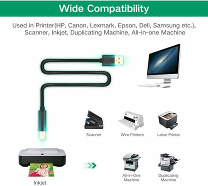 [CLEARANCE] UGREEN USB 2.0 A Male to B Male Active Printer Cable 480Mbps with Built-in Amplifier Extender for TV, Projector, Monitor (15M) | 10362