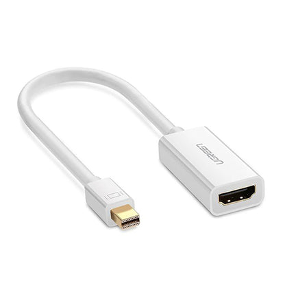 UGREEN 1080P 60Hz Mini DisplayPort DP to HDMI Gold-Plated Converter Cable Plug and Play for Display, Projector, TV (Black, White) | 10460, 10461