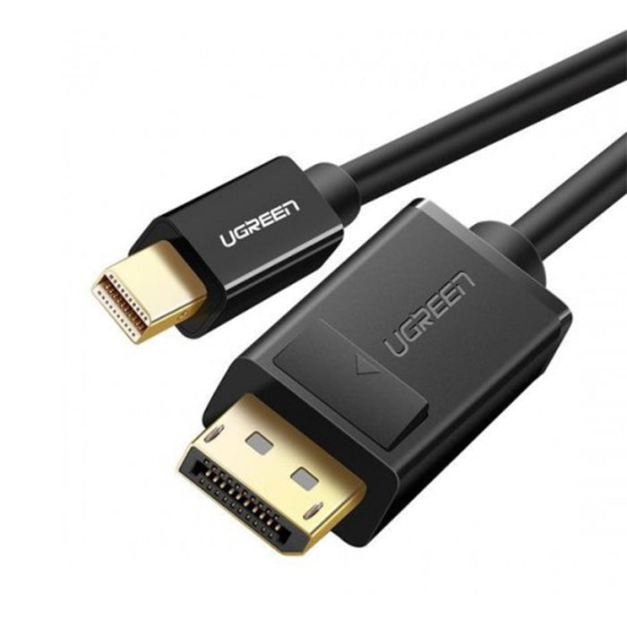 UGREEN Mini DisplayPort DP Male to Male Bi-Directional Gold-plated Cable 1.5 Meters 8.64Gbps Plug and Play for Laptop, PC, Monitor, Projector, TV (Black) (1.5M) | 10477