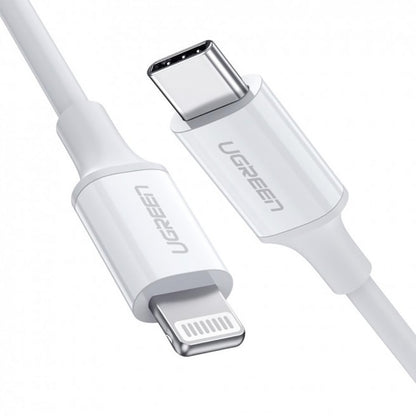 [CLEARANCE] UGREEN USB C to Lightning Cable MFi 3A Fast Charging 1M Cable Compatible with iOS Apple Devices (White) | 10493