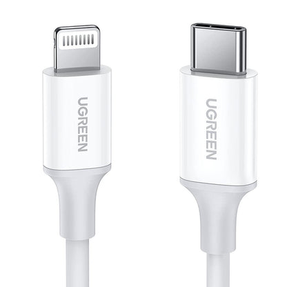 [CLEARANCE] UGREEN USB C to Lightning Cable MFi 3A Fast Charging 1M Cable Compatible with iOS Apple Devices (White) | 10493