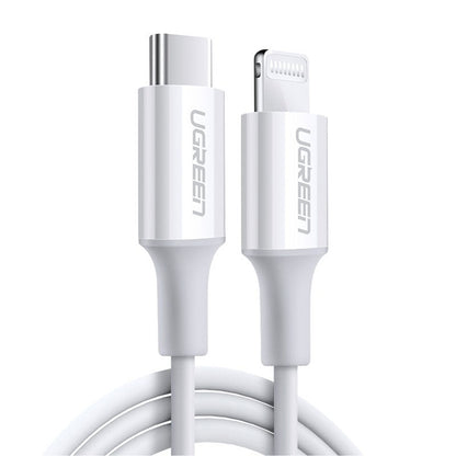 [CLEARANCE] UGREEN USB C to Lightning Cable MFi 3A Fast Charging 1M Cable Compatible with iOS Apple Devices (White) | 10493
