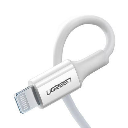 [CLEARANCE] UGREEN USB C to Lightning Cable MFi 3A Fast Charging 1M Cable Compatible with iOS Apple Devices (White) | 10493