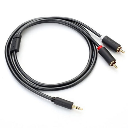 UGREEN 3.5mm AUX Male to 2 RCA Male Audio Jack Gold-Plated Cable for Audio Devices (Available in 3M, 5M) (Gray) | 1051