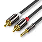 [CLEARANCE] UGREEN 3.5mm Male to 2RCA 1.5-Meter Gold-Plated Audio Jack AUX Splitter Cable for Audio Equipment, PC, Laptops, Smartphones (10583)