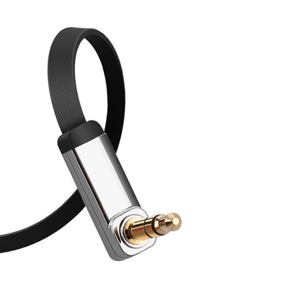 UGREEN 3.5mm Straight Male to 3.5mm Angled Male Gold-Plated Flat Audio AUX Cable for Smartphones, MP3, Tablets (Available in 1M, 1.5M, 2M)