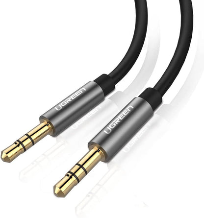 [CLEARANCE] UGREEN TRS 3.5mm Male to TRS 3.5mm Male Gold Plated 1.5-Meters AUX Audio Cable for Smartphones, Tablets, PC | 10734