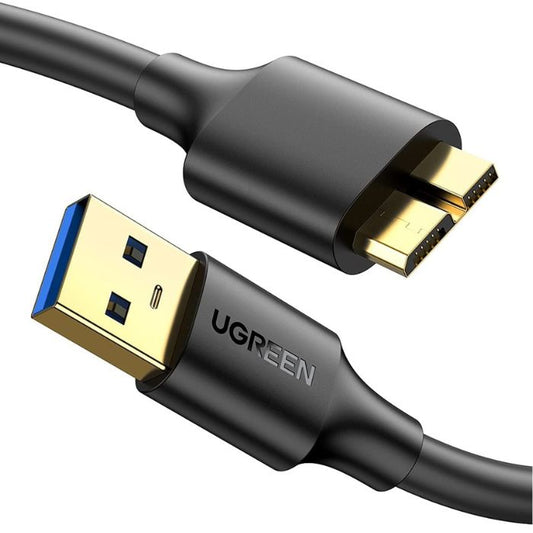 UGREEN USB 3.0 A Male to Micro USB 3.0 Male Cable 5Gbps High Speed Gold-Plated Data Hard Drive Cord (Available in 0.5M, 1M, and 2M) | 10840, 10841, 10843