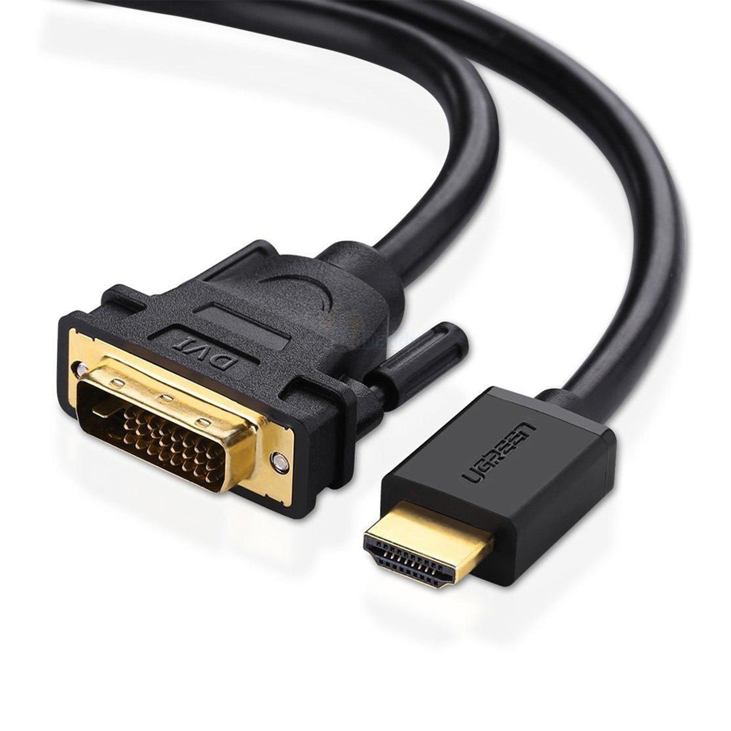 UGREEN 1080P FHD HDMI Male to DVI 24+1 Male Bi-directional Cable Adapter for with Monitors, PC, Projectors (1.5M) | 11150