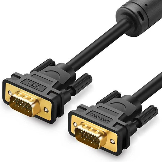 UGREEN FHD 1080P VGA Male to Male Gold-Plated Video Cable for LCD and LED Monitors with Mirror Mode and EMI RFI Interference Protection (Available in 1M, 1.5M, 2M, 3M, 5M, 10M) | 1163, 11673, 11646, 11633