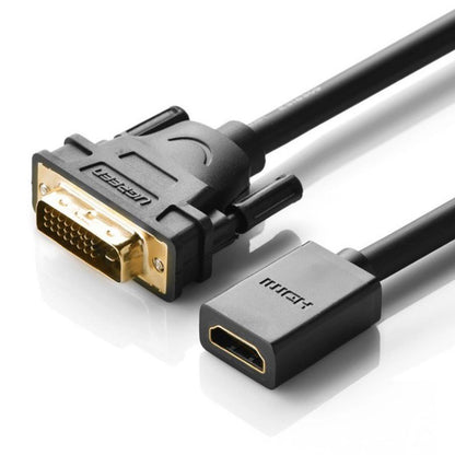 [CLEARANCE] UGREEN 1080P DVI Male to Female HDMI Cable Adapter with Bi-Directional Data Transfer (22 cm) | 20118