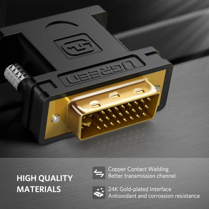 [CLEARANCE] UGREEN 1080P 60Hz DVI 24+5 Male to VGA Female Gold-Plated Adapter Converter Compatible with Monitors and Projectors | 20122