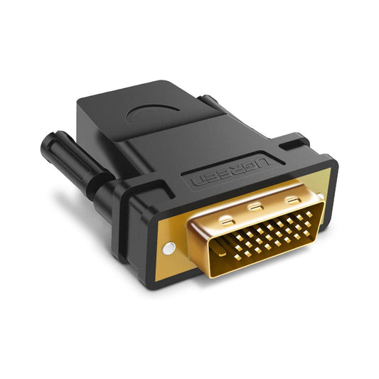 UGREEN DVI 24+1 Male to HDMI Female Bi-directional Adapter 1080P FHD Gold-plated Connector for TV Projector Monitor PC | 20124