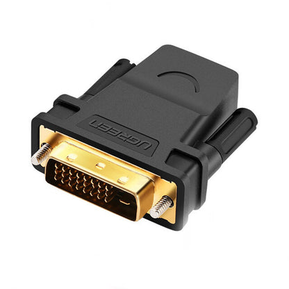 UGREEN DVI 24+1 Male to HDMI Female Bi-directional Adapter 1080P FHD Gold-plated Connector for TV Projector Monitor PC | 20124